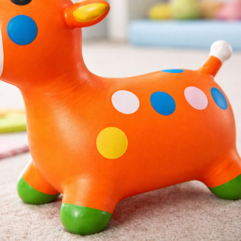 Jirafa Saltarín  De Goma Inflable 65 X 54 cm