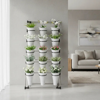 Exhibidor De Flores Con 15 Floreros