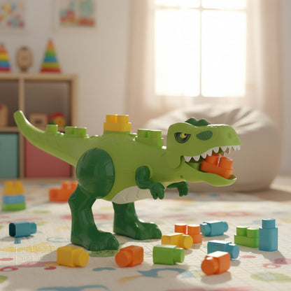 Dinosaurio Con Bloques Para Encastre