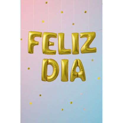 Set De Globos Feliz Día 41cm + 3 Globos Corazón