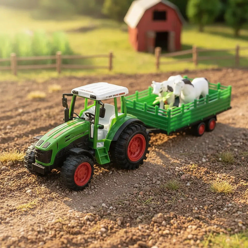 Tractor Con Carga Con Vacas