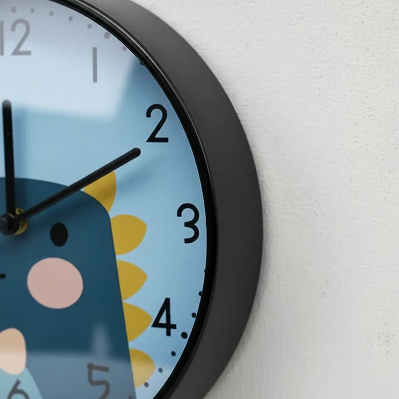 Reloj De Pared Infantil Dinosaurio