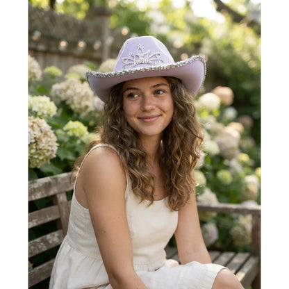Sombrero Cowboy Con Corona y Strass