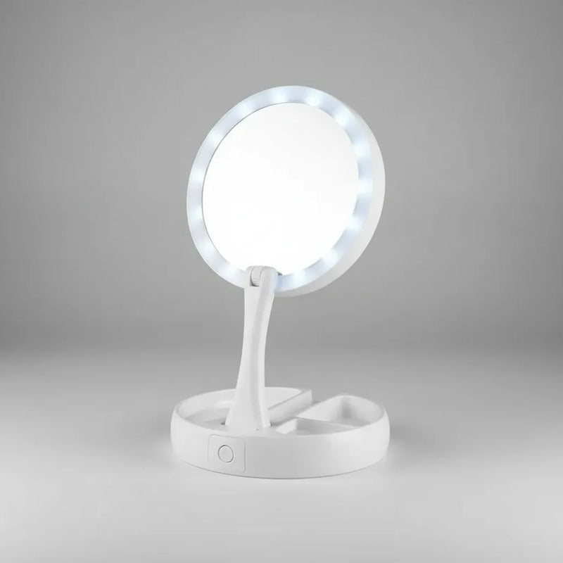 Espejo Doble Con Luz Led Extensible