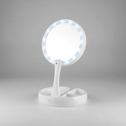 Espejo Doble Con Luz Led Extensible
