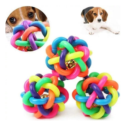 Pelota Goma De Colores Con Cascabel