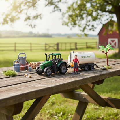 Juego De Granja Con Accesorios Y Tractor