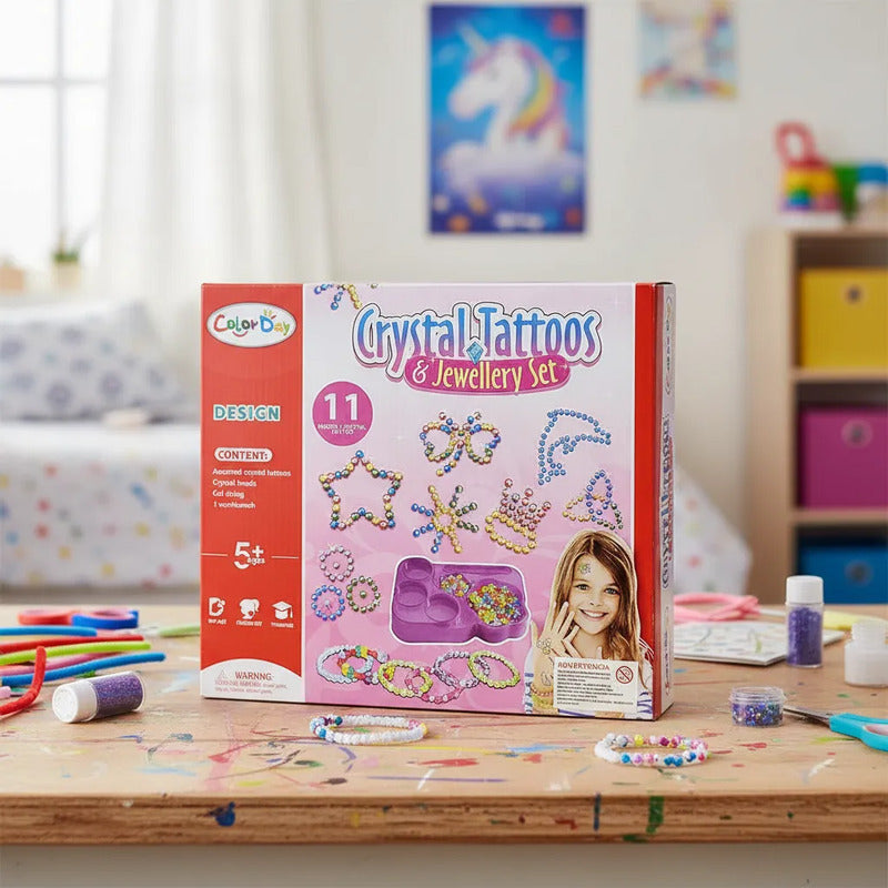 Juego Tattoos Cristal Y Pulseras