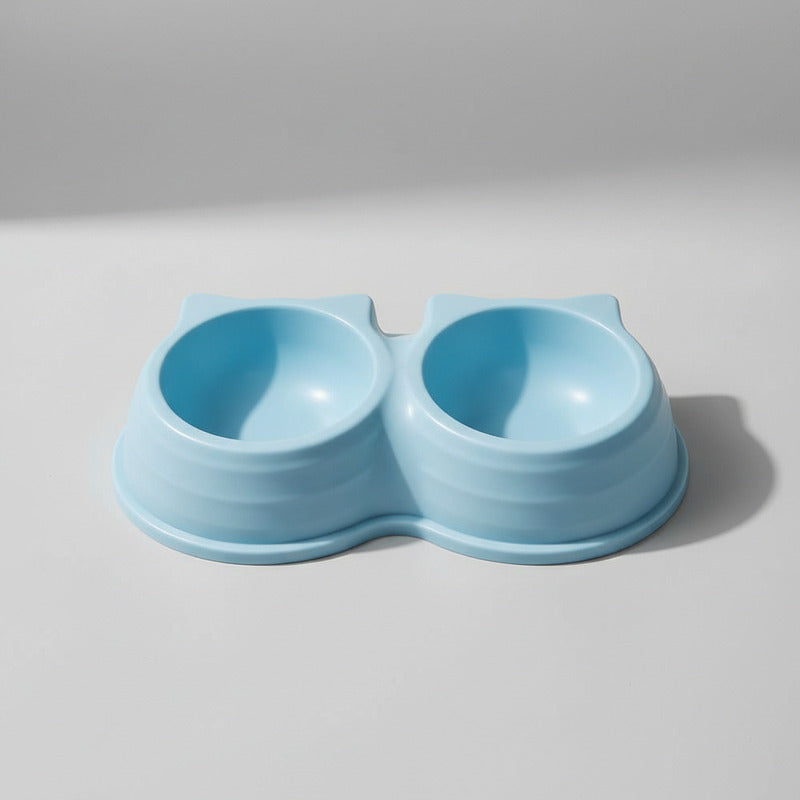 Comedero Doble Para Mascotas Orejitas 24 X 5,5 cm