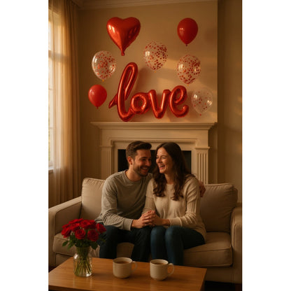 Set De Globos Love X8