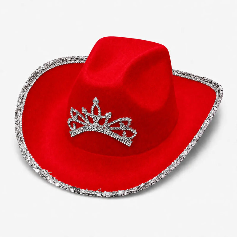 Sombrero Cowboy Con Corona y Strass