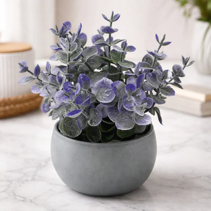 Planta Artificial Eucalipto Con Maceta