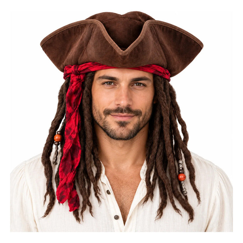 Sombrero Peluca Jack Sparrow