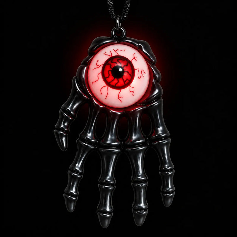 Collar Led Mano Calavera Con Ojo