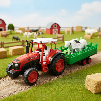 Tractor Con Carga Con Vacas