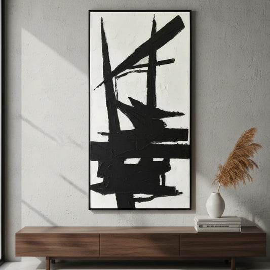 Cuadro Abstracto Zen Minimalista Oriental