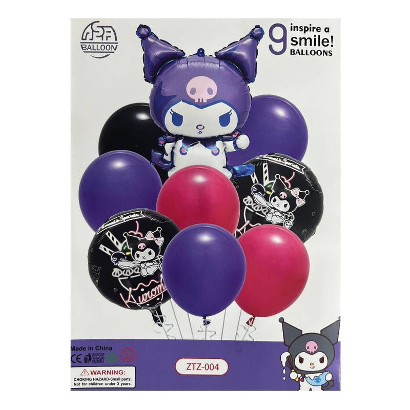 Set De Globos Kuromi X9
