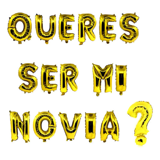 Set De Globos Queres Ser Mi Novia?