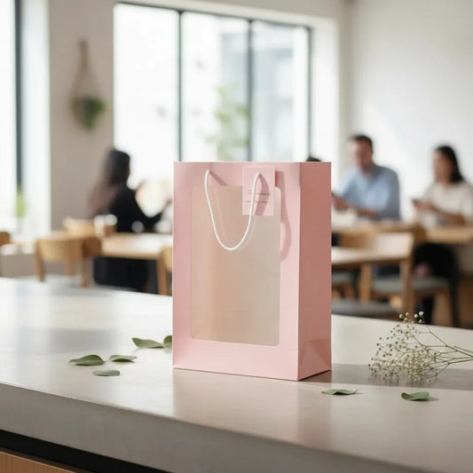 Bolsa Regalo Kraft Con Visor