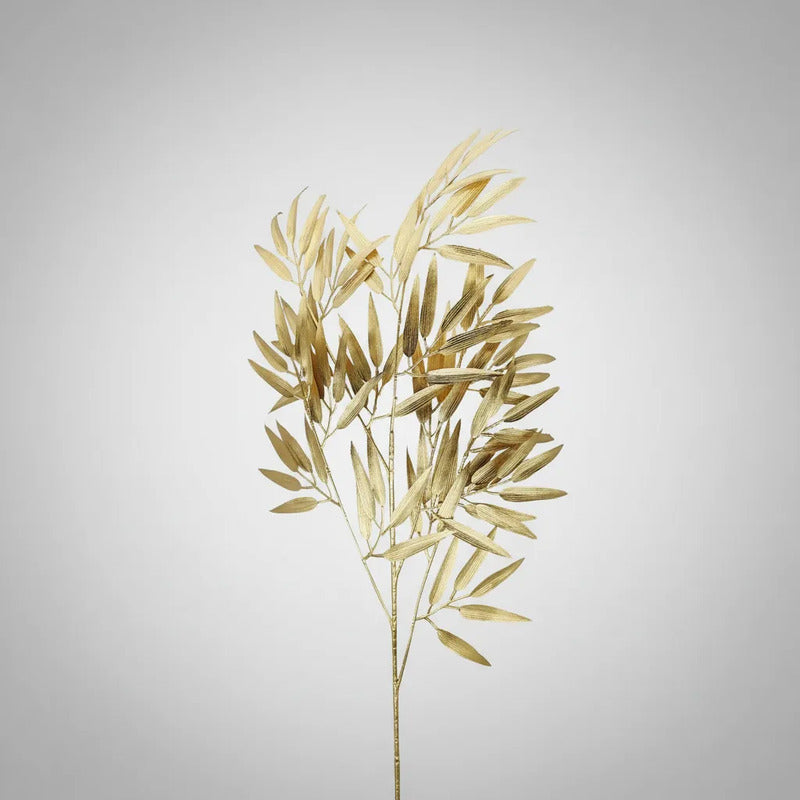 Vara Hoja Bamboo Metalizada 5 Ramas Con Hojas