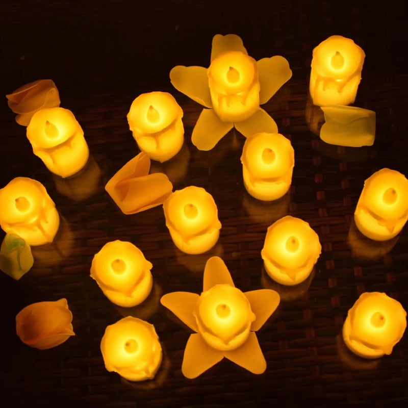 Vela Led A Pila Efecto Cebo 5cm X24