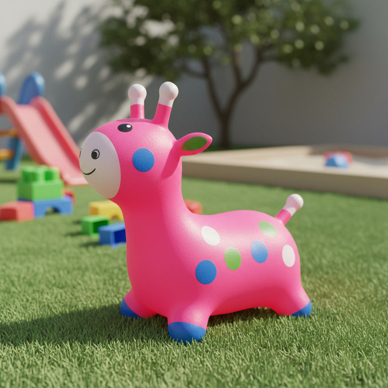 Jirafa Saltarín De Goma Inflable 65 X 54 cm