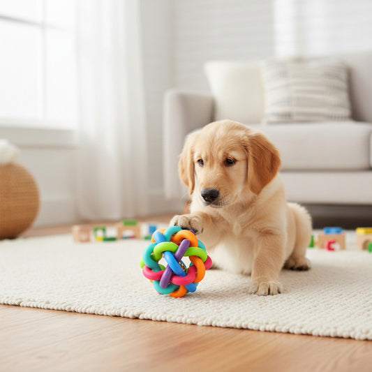 Pelota Goma De Colores Con Cascabel