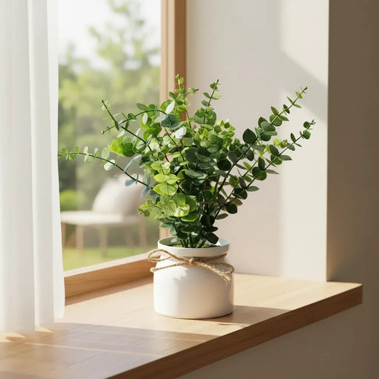Planta Artificial Eucalipto En Maceta