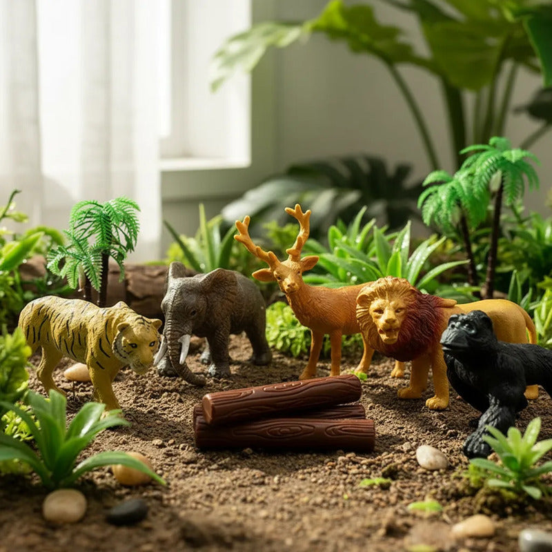 Set De Animales Safari X9