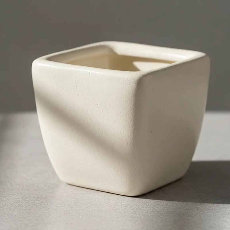 Maceta De Cerámica Cuadrada Mini 5 X 4 cm