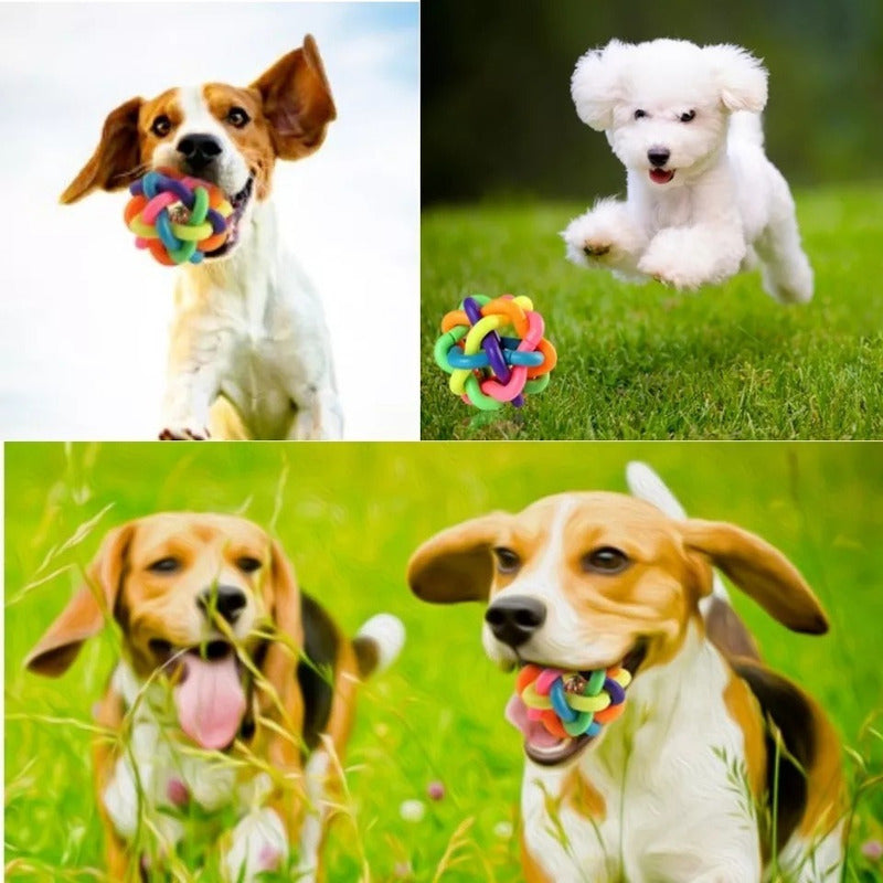 Pelota Goma De Colores Con Cascabel