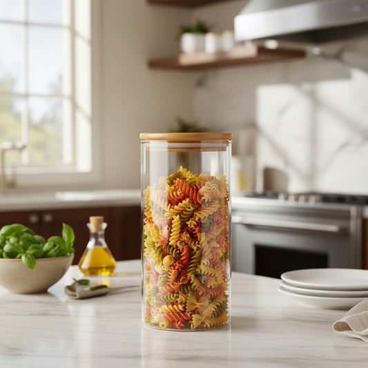 Frasco De Vidrio Con Tapa Bambú - 1800 ml