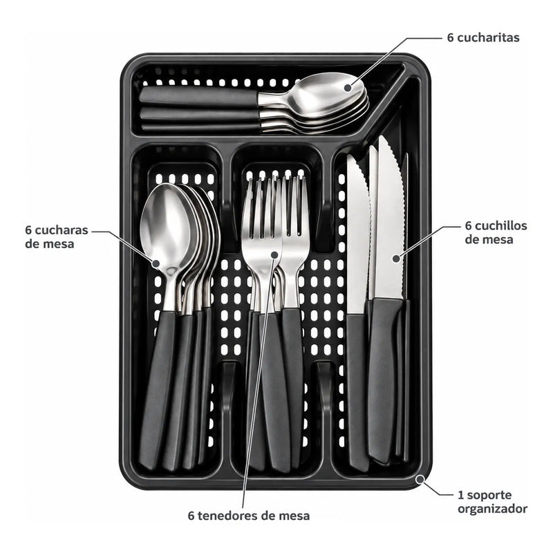 Set de Cubiertos con Soporte