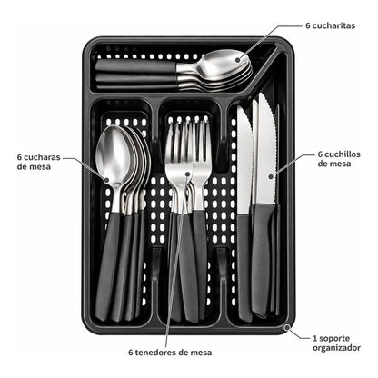 Set de Cubiertos con Soporte