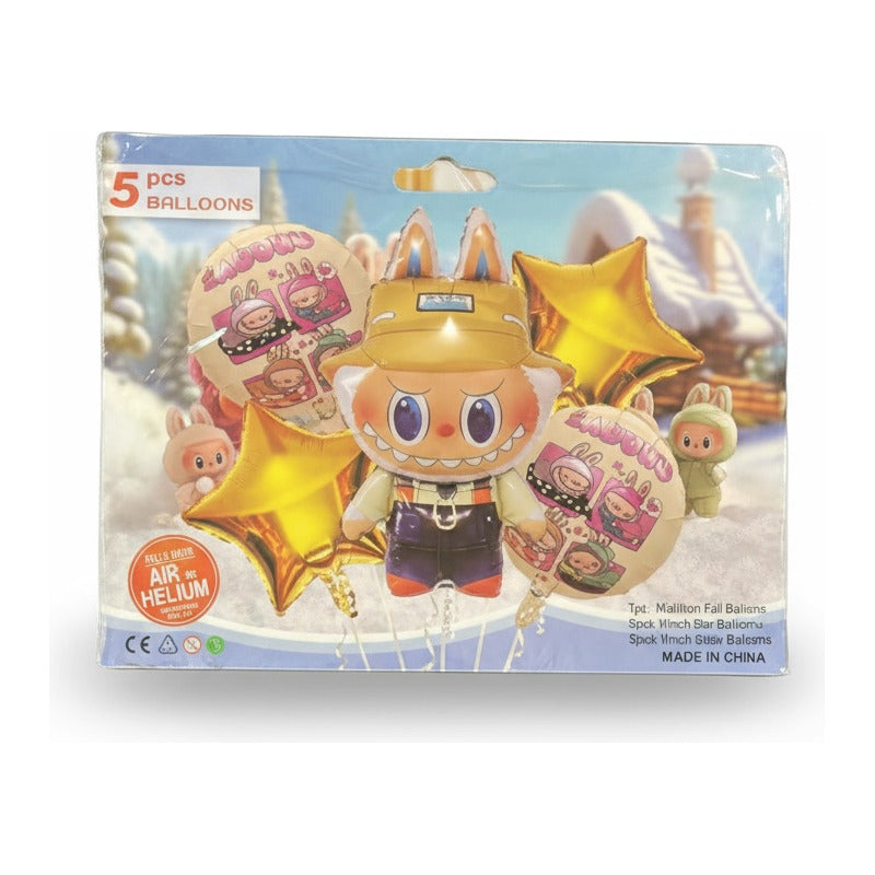 Set De Globos Labubu X5