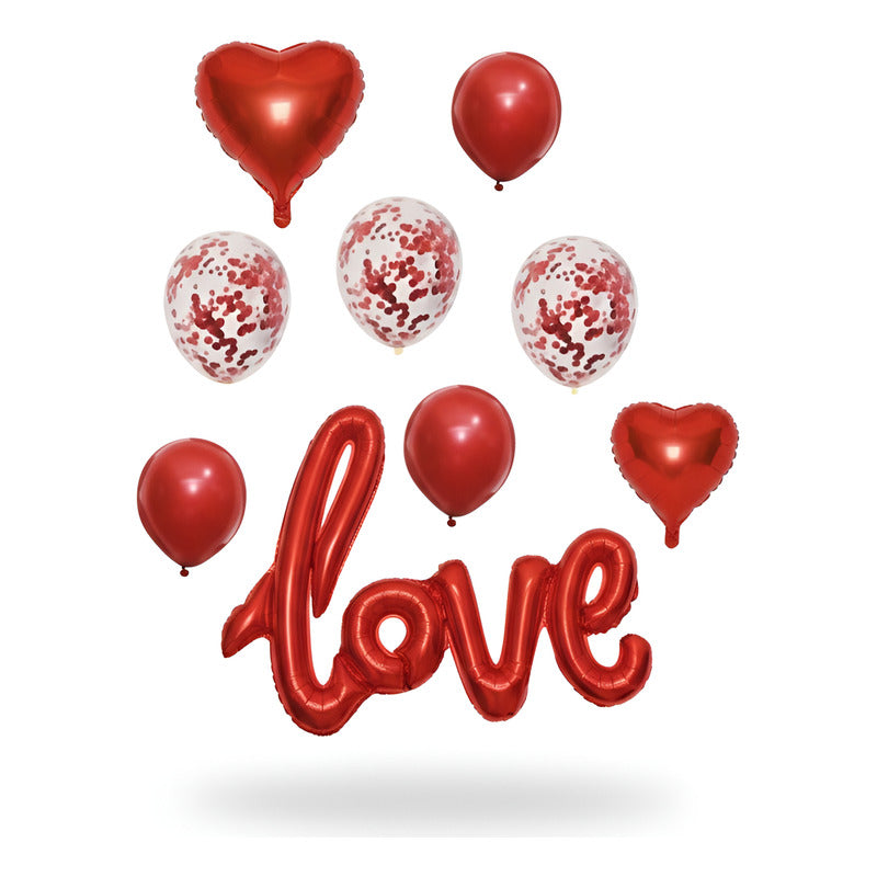 Set De Globos Love X8