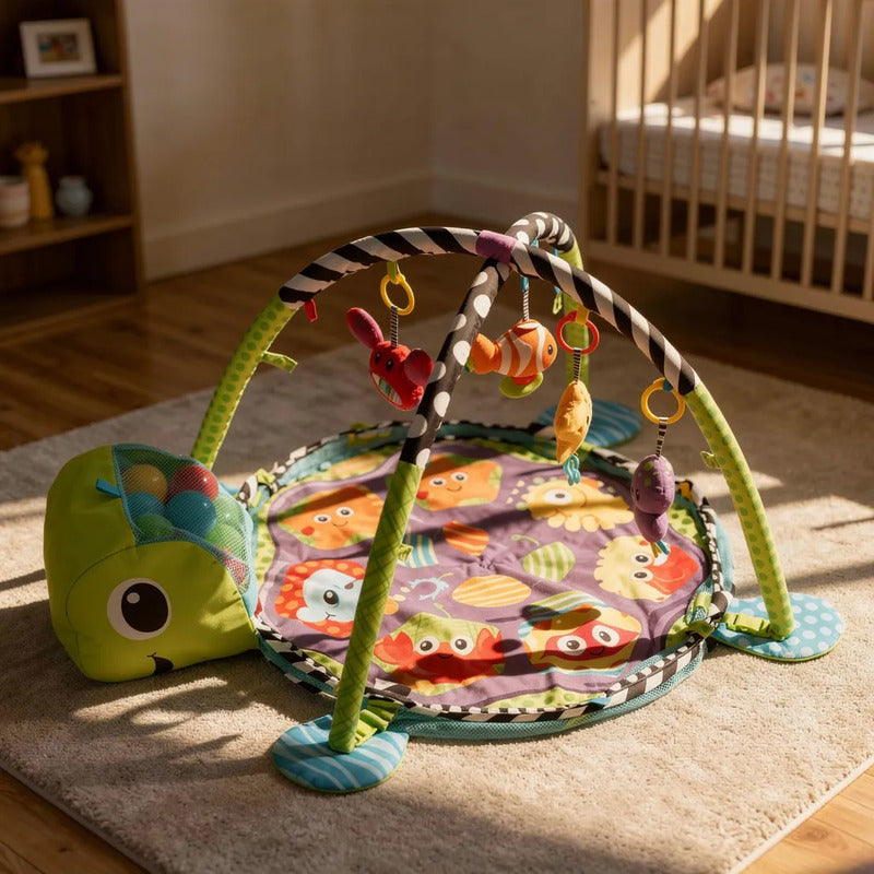 Gimnasio Tortuga Para Bebe + 30 Pelotas