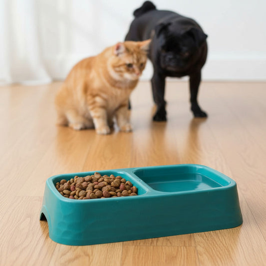 Comedero Doble Para Mascotas 24 X 5,5 cm