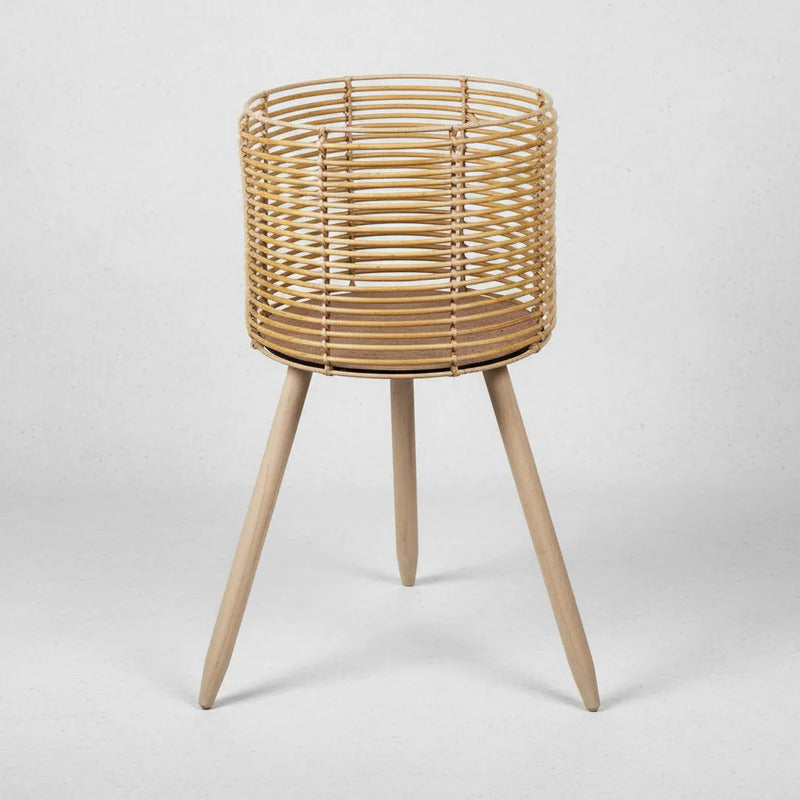 Porta Maceta Artesanal Con Patas 34 cm