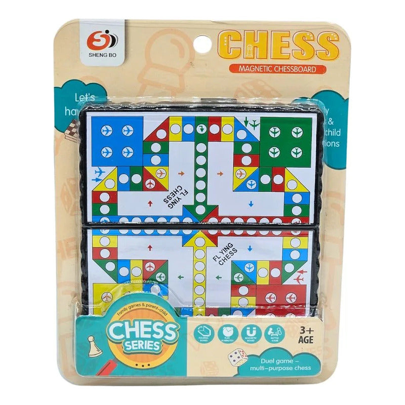 Juego De Mesa Ludo Magnético Y Plegable 13 X 13 cm