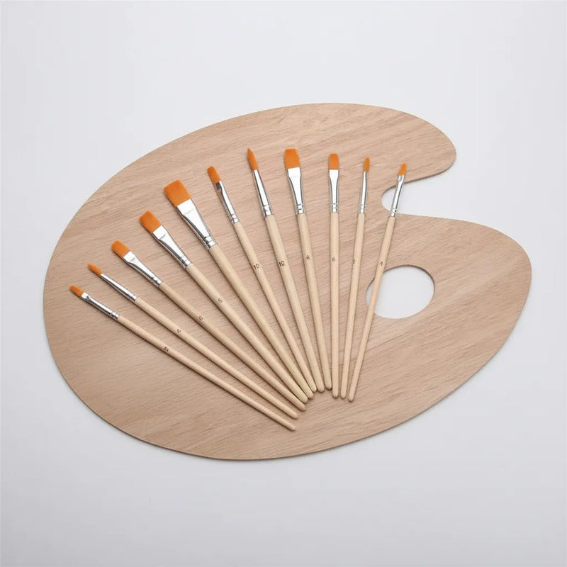 Set De Paleta Y  Pinceles