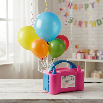 Inflador Eléctrico Para Globos Con 2 Inyectores