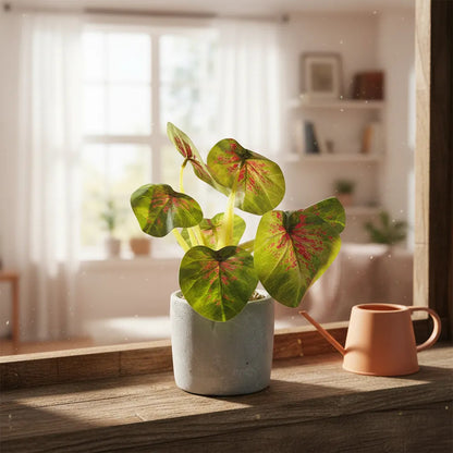 Planta En Maceta Hojas De Bogonia 22cm