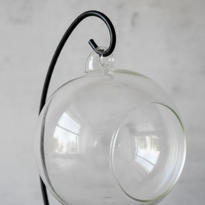 Esfera De Vidrio Colgante Con Soporte