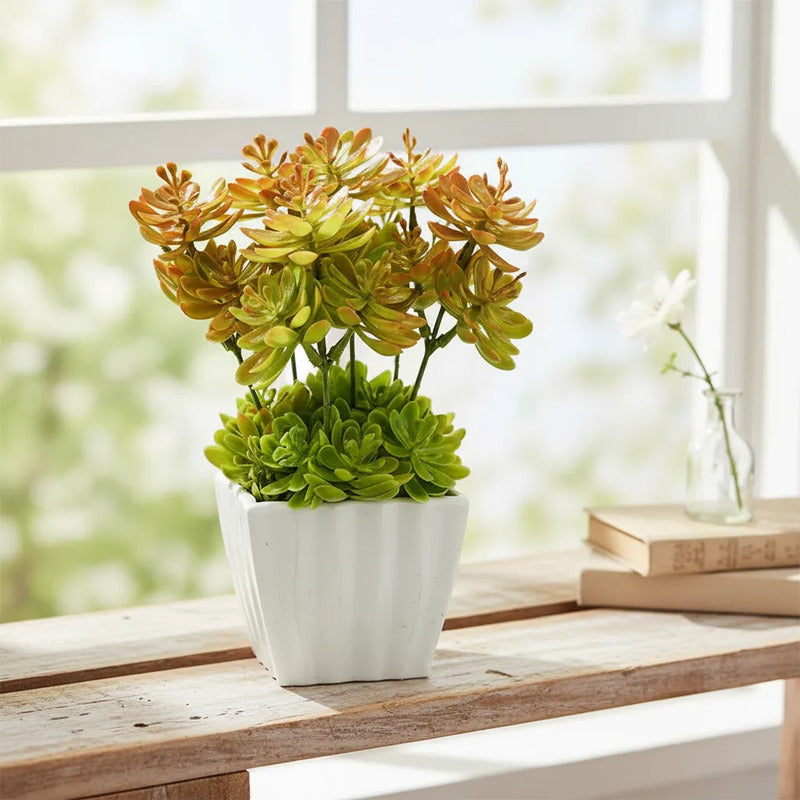 Planta Artificial Sedum En Maceta