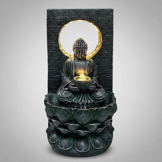 Fuente De Agua Buda Grande Con Luz