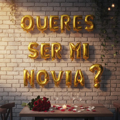 Set De Globos Queres Ser Mi Novia?