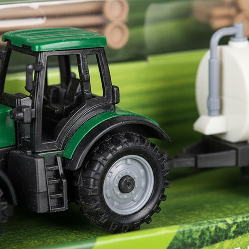 Juego De Granja Con Accesorios Y Tractor