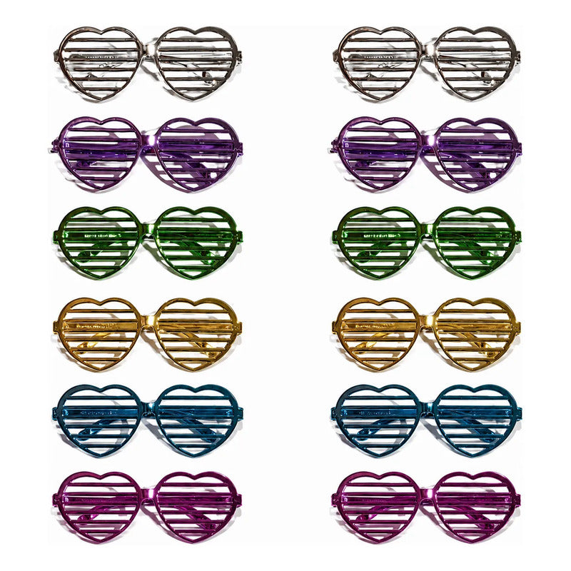 Lentes Metalizados Rejilla Corazón