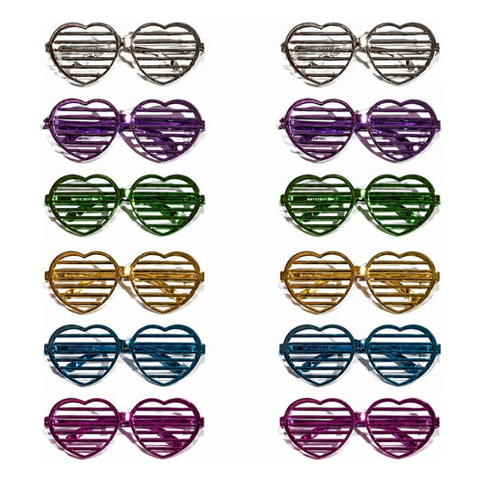 Lentes Metalizados Rejilla Corazón